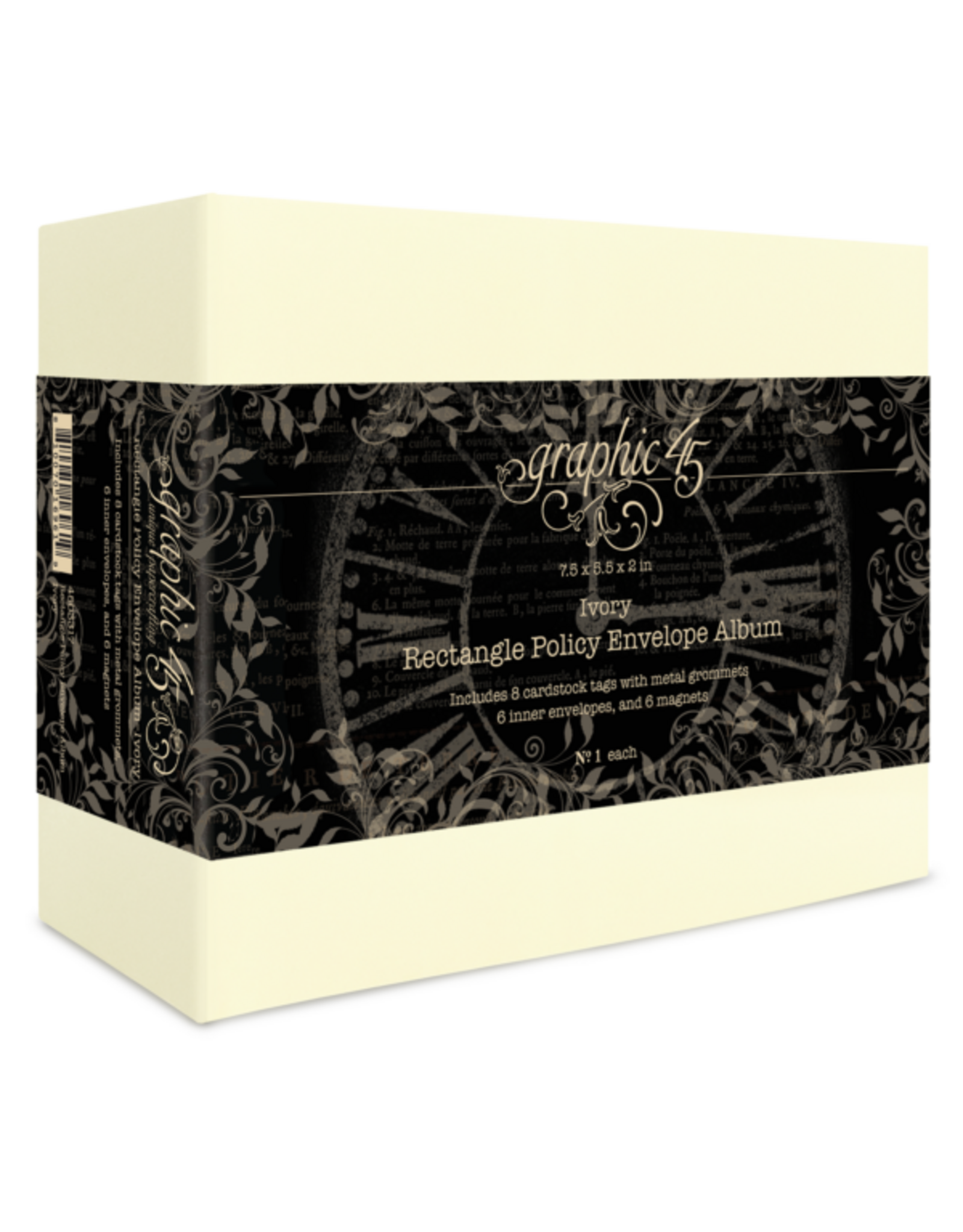 GRAPHIC 45 GRAPHIC 45 IVORY RECTANGLE POLICY ENVELOPE ALBUM