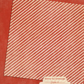 GRAPHIC 45 GRAPHIC 45 MERRY-FUL GREETINGS CANDY CANE PATTERNS & SOLIDS 12x12 CARDSTOCK