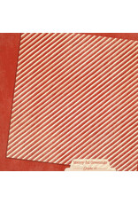 GRAPHIC 45 GRAPHIC 45 MERRY-FUL GREETINGS CANDY CANE PATTERNS & SOLIDS 12x12 CARDSTOCK