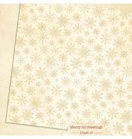 GRAPHIC 45 GRAPHIC 45 MERRY-FUL GREETINGS WINTER WHITE PATTERNS & SOLIDS 12x12 CARDSTOCK