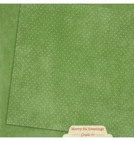 GRAPHIC 45 GRAPHIC 45 MERRY-FUL GREETINGS PINE GREEN PATTERNS & SOLIDS 12x12 CARDSTOCK