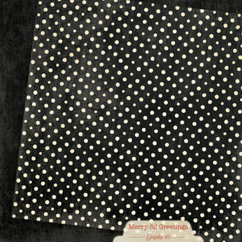 GRAPHIC 45 GRAPHIC 45 MERRY-FUL GREETINGS CHARCOAL BLACK PATTERNS & SOLIDS 12x12 CARDSTOCK