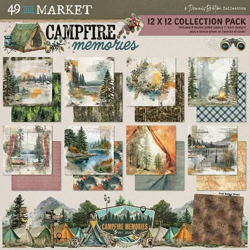 49 AND MARKET 49 AND MARKET CAMPFIRE MEMORIES 12x12 COLLECTION PACK