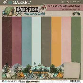 49 AND MARKET 49 AND MARKET CAMPFIRE MEMORIES SOLIDS 12x12 COLLECTION PACK