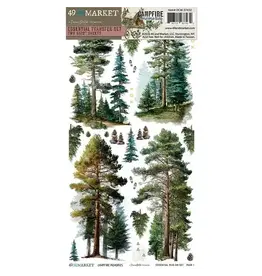 49 AND MARKET 49 AND MARKET CAMPFIRE MEMORIES ESSENTIAL 6x12 RUB-ON TRANSFER SET 2/PK