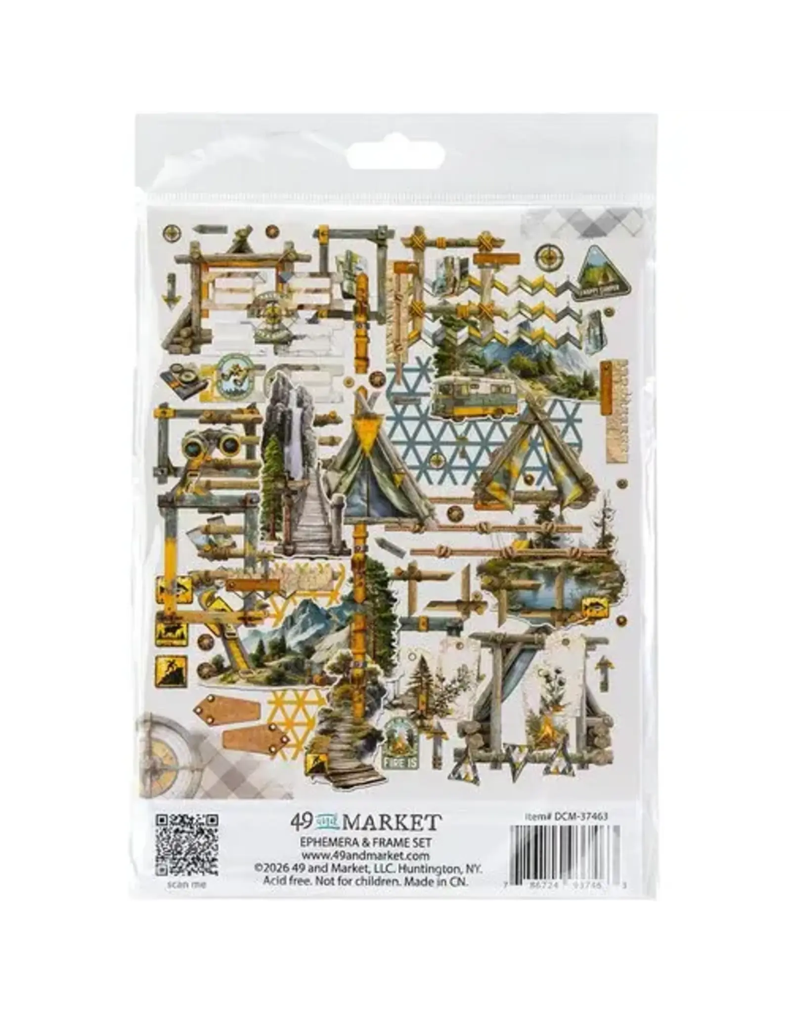 49 AND MARKET 49 AND MARKET CAMPFIRE MEMORIES EPHEMERA FRAMES 106 PIECES