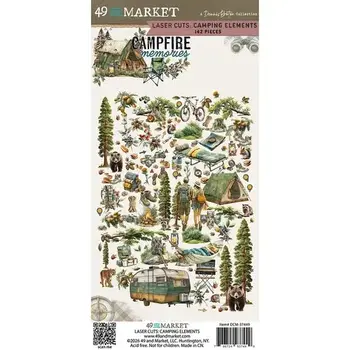 49 AND MARKET 49 AND MARKET CAMPFIRE MEMORIES 6x12 LASER CUT CAMPING ELEMENTS