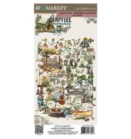 49 AND MARKET 49 AND MARKET CAMPFIRE MEMORIES 6x12 LASER CUT FISHING ELEMENTS