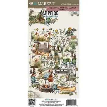 49 AND MARKET 49 AND MARKET CAMPFIRE MEMORIES 6x12 LASER CUT FISHING ELEMENTS