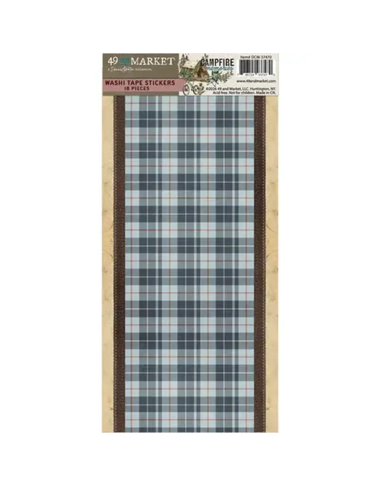 49 AND MARKET 49 AND MARKET CAMPFIRE MEMORIES 6x12 WASHI TAPE SHEETS