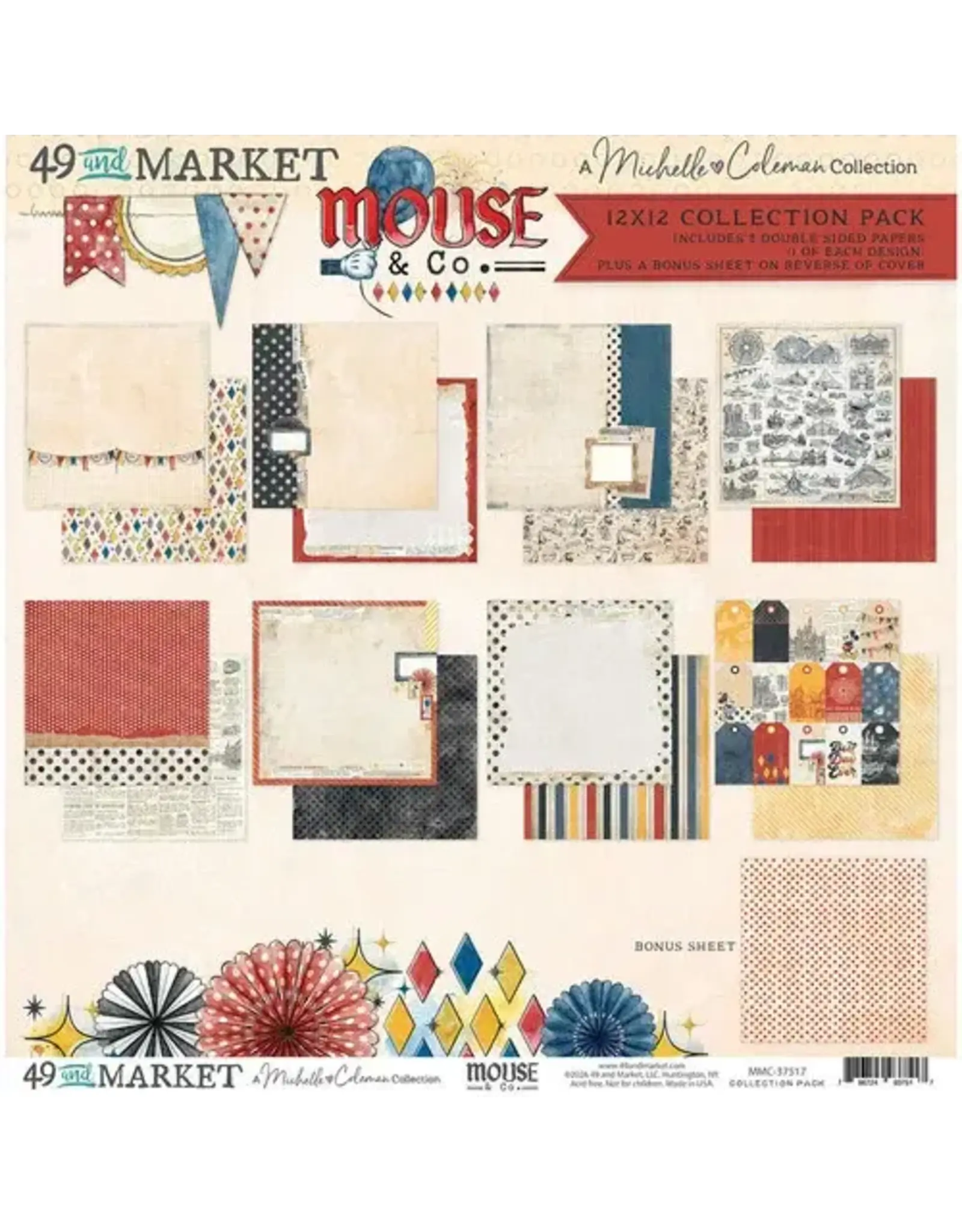 49 AND MARKET 49 AND MARKET MOUSE AND CO 12x12 COLLECTION PACK