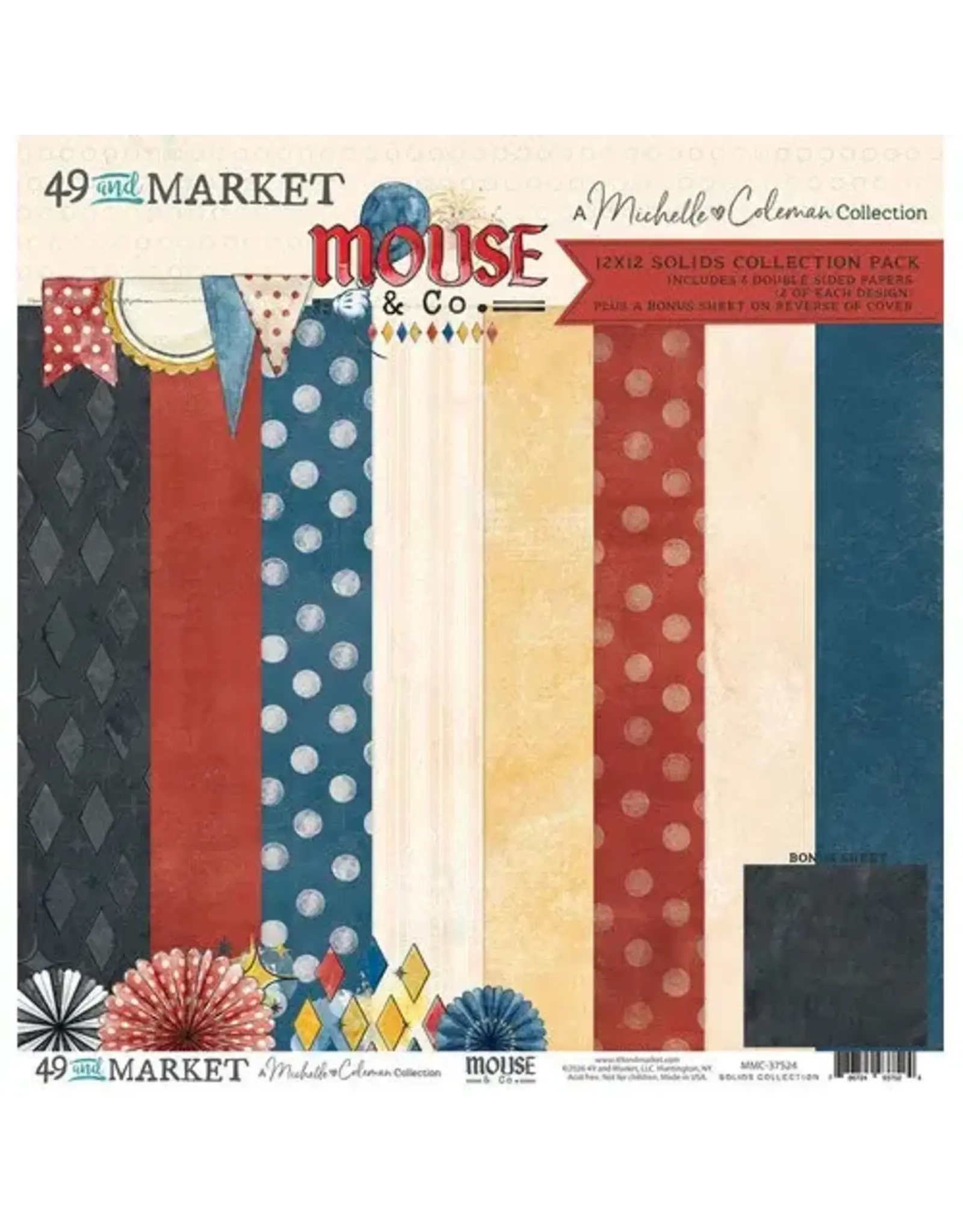 49 AND MARKET 49 AND MARKET MOUSE AND CO SOLIDS 12x12 COLLECTION PACK