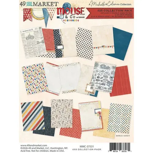 49 AND MARKET 49 AND MARKET MOUSE AND CO 6x8 COLLECTION PACK 24 SHEETS