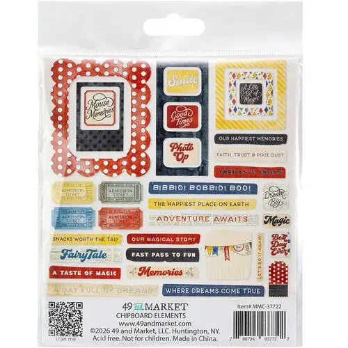 49 AND MARKET 49 AND MARKET MOUSE AND CO CHIPBOARD SET 34 PIECES