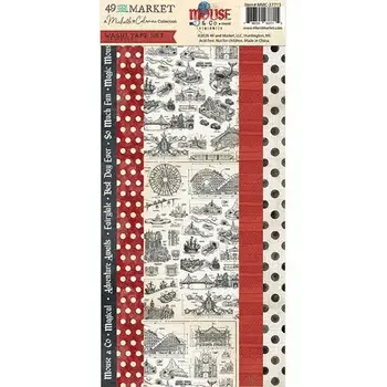 49 AND MARKET 49 AND MARKET MOUSE AND CO 6x12 WASHI TAPE SHEETS