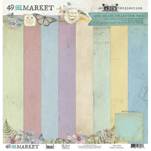 49 AND MARKET 49 AND MARKET THE QUIET OBSERVER SOLIDS 12x12 COLLECTION PACK