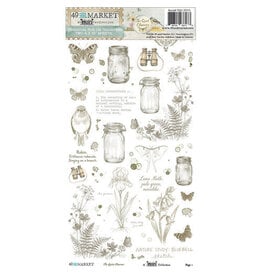 49 AND MARKET 49 AND MARKET THE QUIET OBSERVER ESSENTIAL 6x12 RUB-ON TRANSFER SET 2/PK