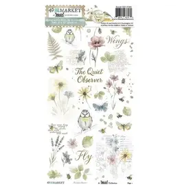 49 AND MARKET 49 AND MARKET THE QUIET OBSERVER BLENDABLE 6x12 RUB-ON TRANSFER SET 2/PK