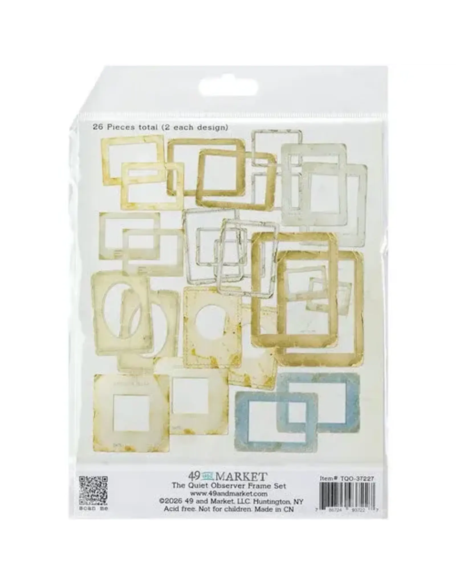 49 AND MARKET 49 AND MARKET THE QUIET OBSERVER FRAME SET 26 PIECES