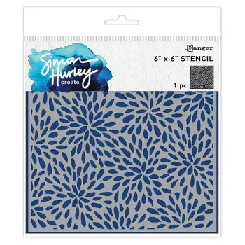 RANGER RANGER SIMON HURLEY PAINTED PETALS 6x6 STENCIL