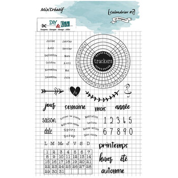 DIY & CIE DIY & CIE CALENDRIER #2 CLEAR STAMP SET