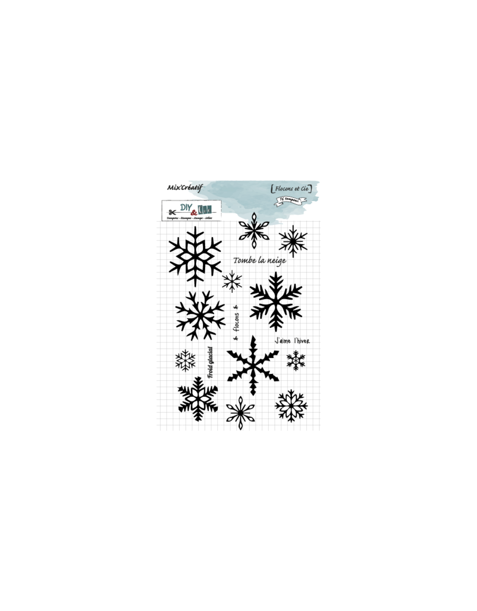 DIY & CIE DIY & CIE FLOCONS ET CIE CLEAR STAMP SET