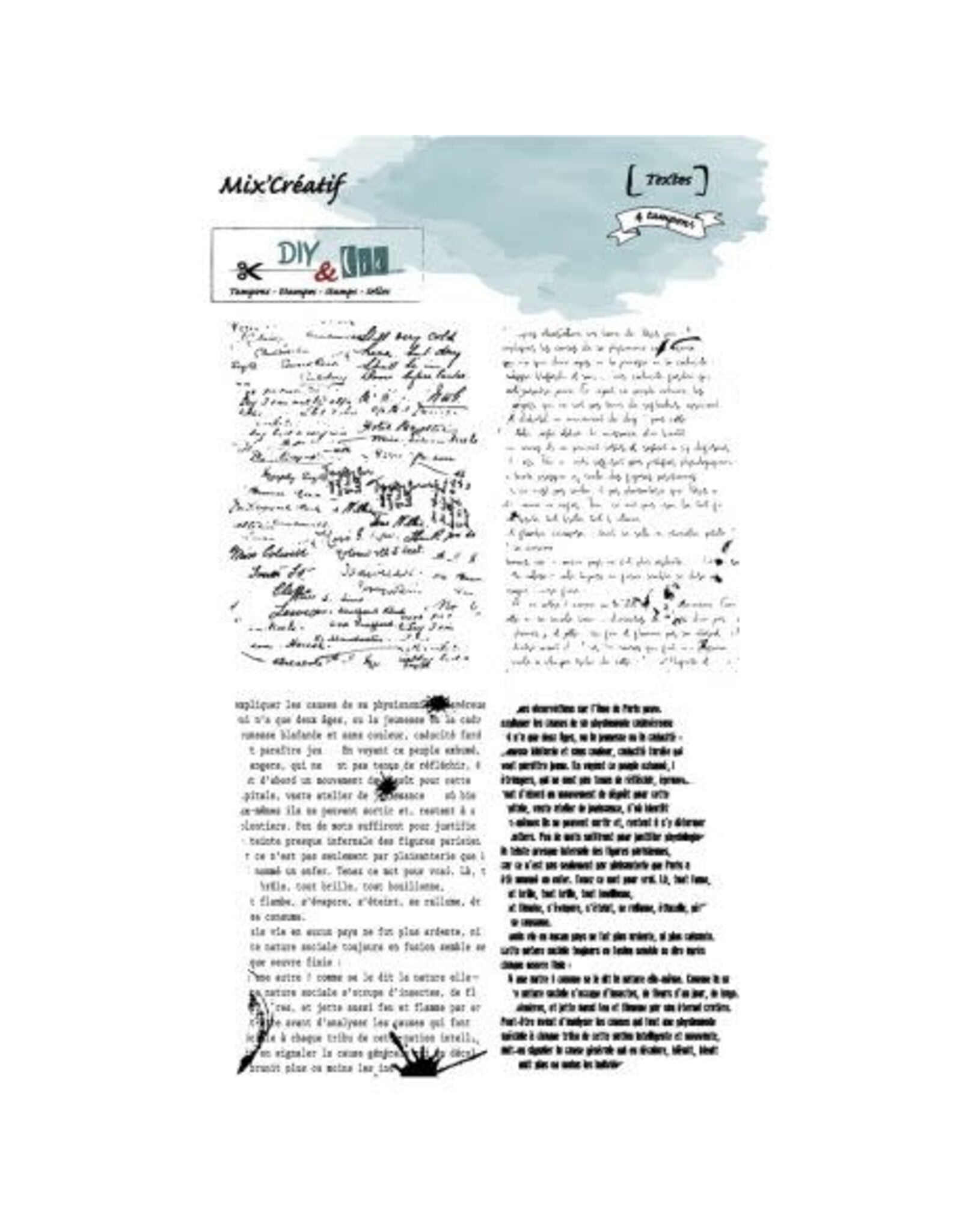 DIY & CIE DIY & CIE TEXTES CLEAR STAMP SET