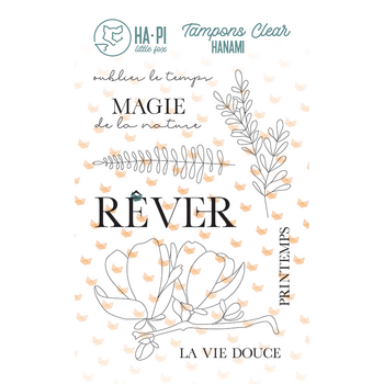 HA-PI LITTLE FOX HA-PI LITTLE FOX RÊVER CLEAR STAMP SET