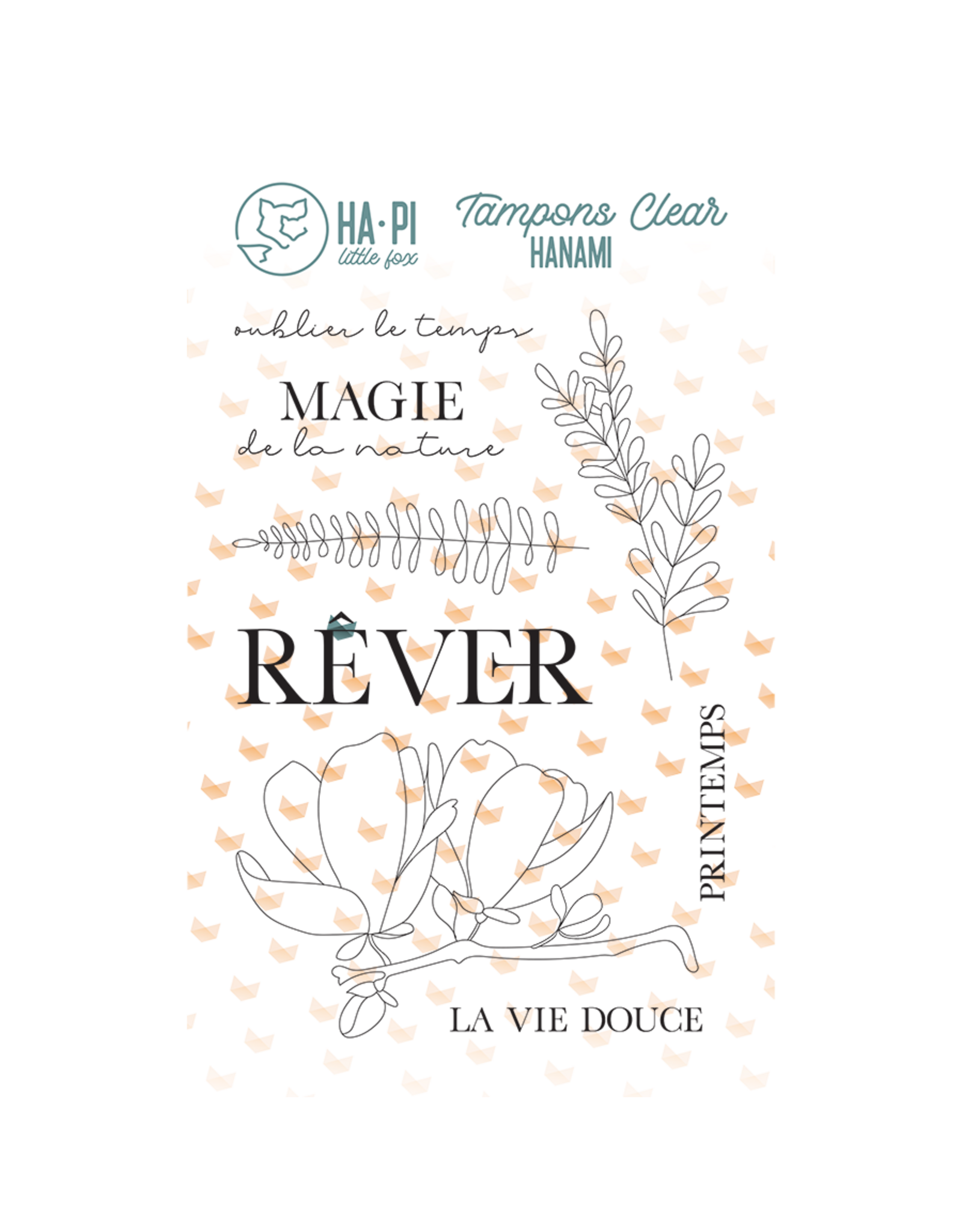 HA-PI LITTLE FOX HA-PI LITTLE FOX RÊVER CLEAR STAMP SET