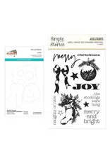 SPELLBINDERS SPELLBINDERS SIMPLE STORIES SIMPLE VINTAGE OLD-FASHIONED CHRISTMAS CLEAR STAMP & DIE SET