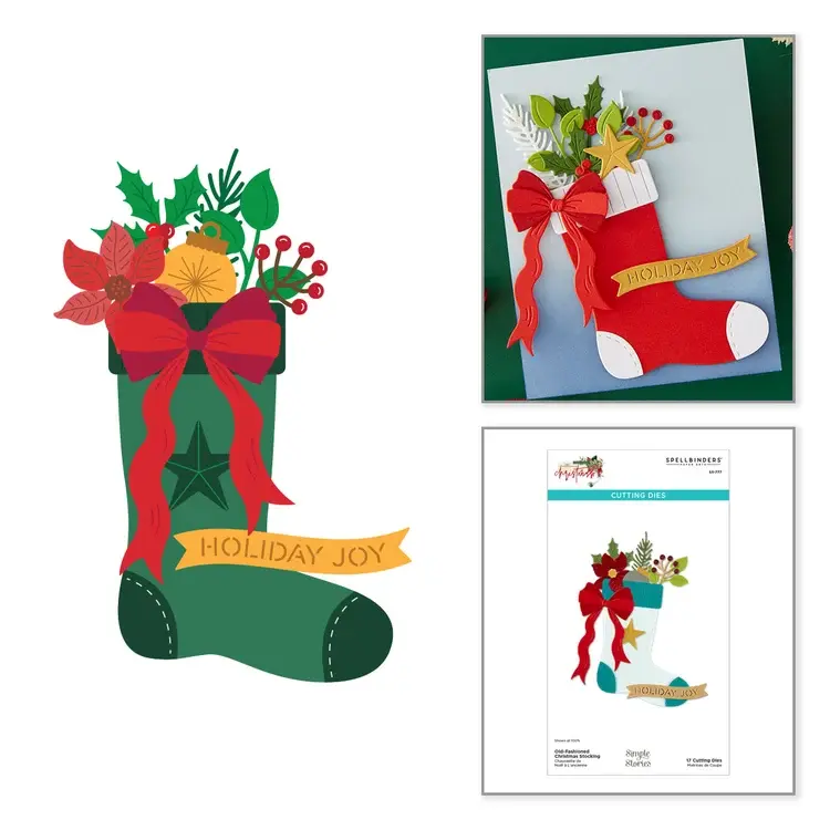 SPELLBINDERS SPELLBINDERS OLD-FASHIONED CHRISTMAS ETCHED DIE SET