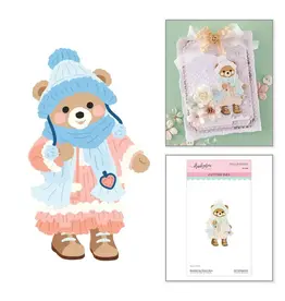 SPELLBINDERS SPELLBINDERS FRANK GARCIA BUNDLED UP WINTER BEAR ETCHED DIE SET