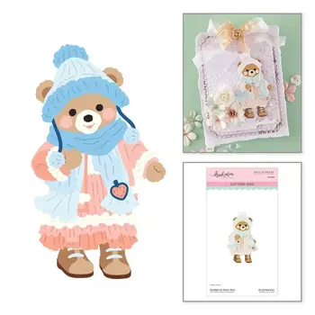 SPELLBINDERS SPELLBINDERS FRANK GARCIA BUNDLED UP WINTER BEAR ETCHED DIE SET