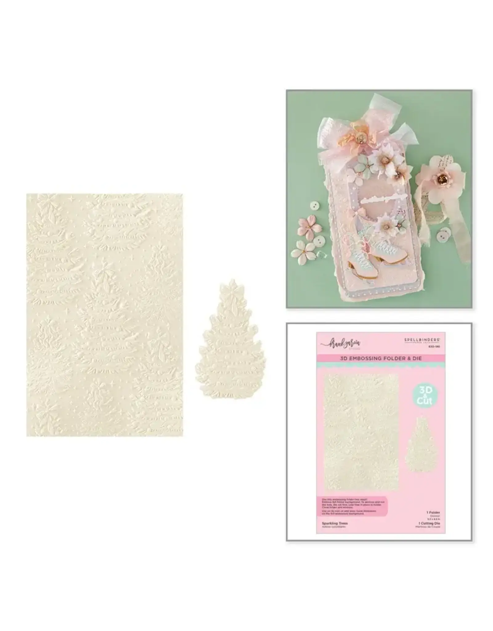 SPELLBINDERS SPELLBINDERS FRANK GARCIA SPARKLING TREES 3D EMBOSSING FOLDER