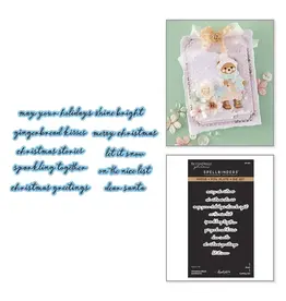 SPELLBINDERS SPELLBINDERS BETTERPRESS FRANK GARCIA CHRISTMAS BLUSH SENTIMENTS PRESS + FOIL PLATE & DIE SET