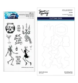SPELLBINDERS SPELLBINDERS SIMON HURLEY BAD TO THE BONE CLEAR STAMP & DIE SET
