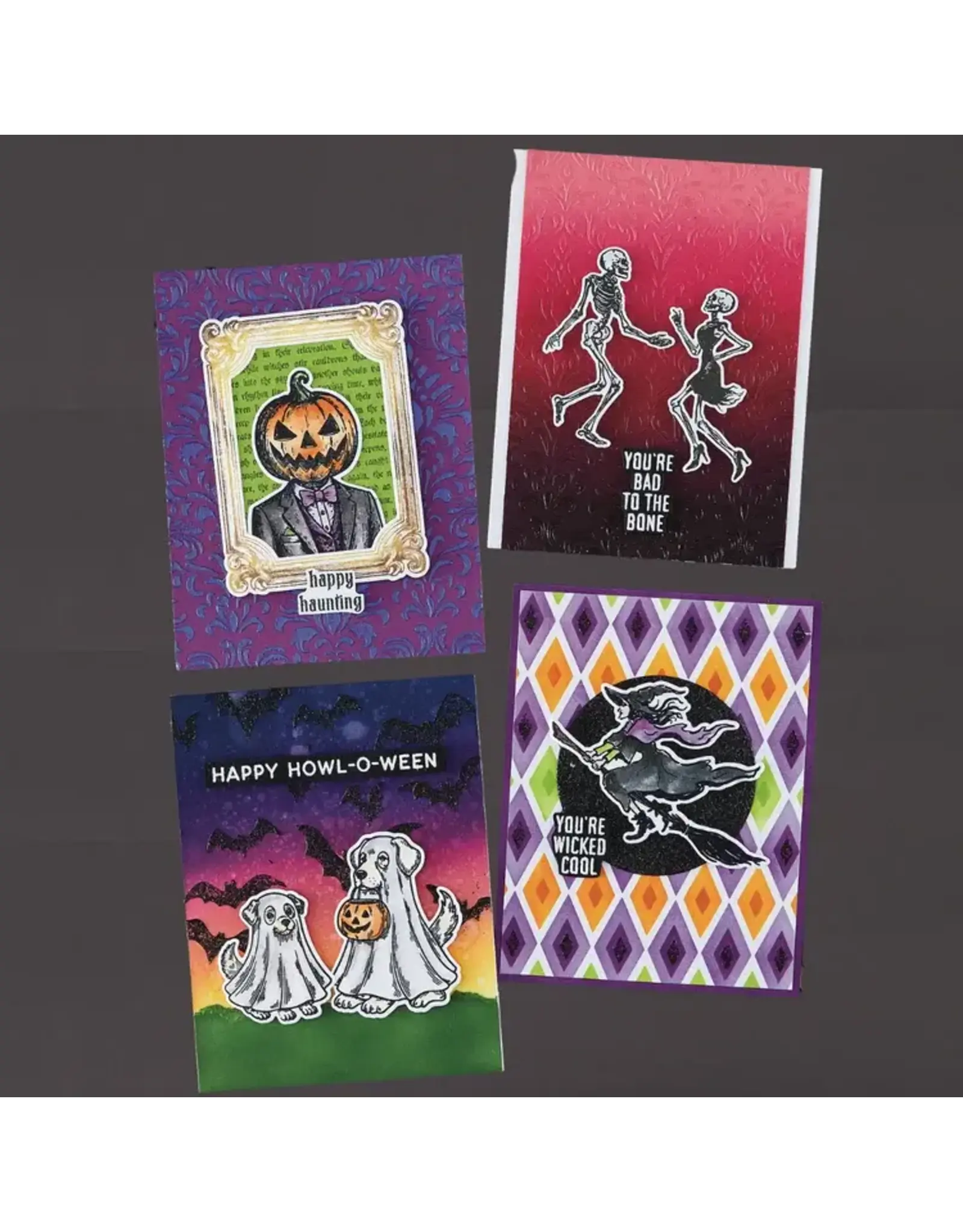 SPELLBINDERS SPELLBINDERS SIMON HURLEY BAD TO THE BONE CLEAR STAMP & DIE SET