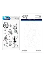 SPELLBINDERS SPELLBINDERS SIMON HURLEY BAD TO THE BONE CLEAR STAMP & DIE SET