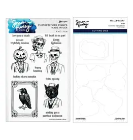 SPELLBINDERS SPELLBINDERS SIMON HURLEY FRAMED FRIGHT CLEAR STAMP & DIE SET