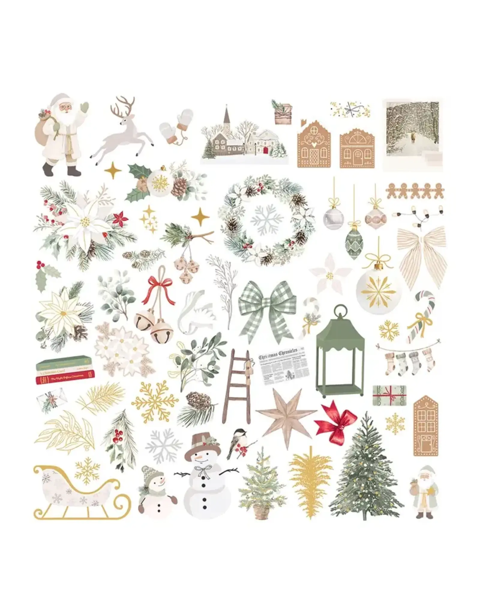 SPELLBINDERS SPELLBINDERS ROSIE'S STUDIO SLEIGH BELLS RING EPHEMERA DIE-CUTS 128/PK