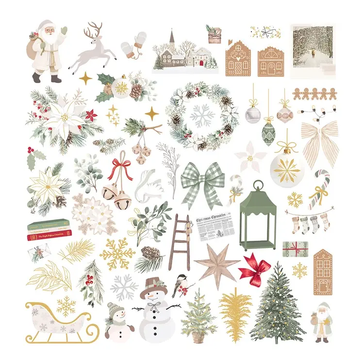 SPELLBINDERS SPELLBINDERS ROSIE'S STUDIO SLEIGH BELLS RING EPHEMERA DIE-CUTS 128/PK