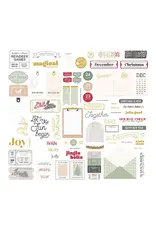 SPELLBINDERS SPELLBINDERS ROSIE'S STUDIO SLEIGH BELLS RING SENTIMENTS EPHEMERA DIE-CUTS 128/PK