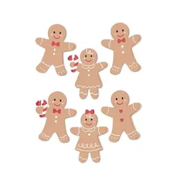 SPELLBINDERS SPELLBINDERS ROSIE'S STUDIO SLEIGH BELLS RING GINGERBREAD DIMENSIONAL ACETATE STICKERS