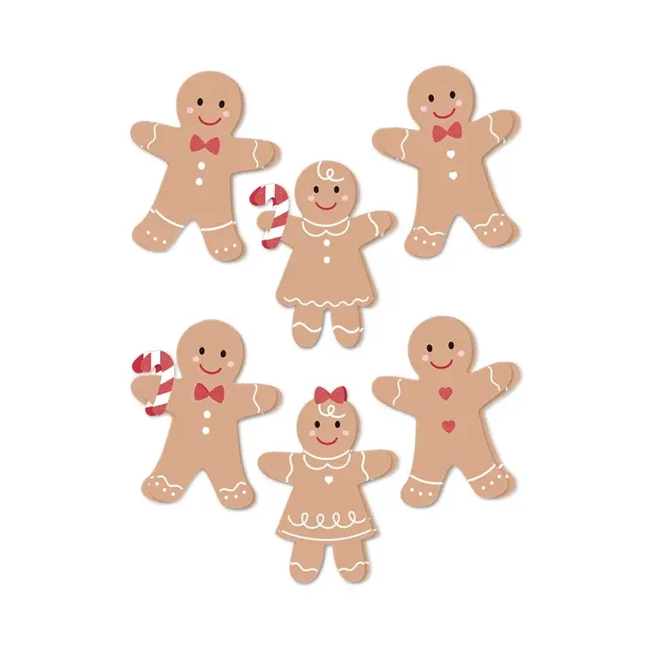 SPELLBINDERS SPELLBINDERS ROSIE'S STUDIO SLEIGH BELLS RING GINGERBREAD DIMENSIONAL ACETATE STICKERS