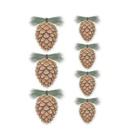 SPELLBINDERS SPELLBINDERS ROSIE'S STUDIO SLEIGH BELLS RING PINECONES DIMENSIONAL ACETATE STICKERS