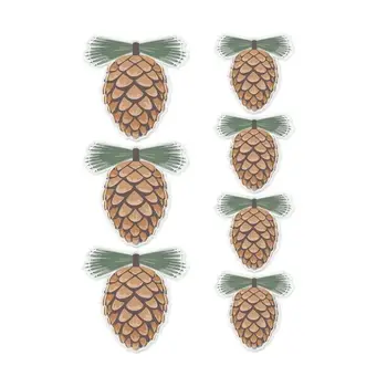 SPELLBINDERS SPELLBINDERS ROSIE'S STUDIO SLEIGH BELLS RING PINECONES DIMENSIONAL ACETATE STICKERS