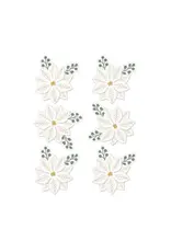 SPELLBINDERS SPELLBINDERS ROSIE'S STUDIO SLEIGH BELLS RING GOLD POINSETTIAS DIMENSIONAL ACETATE STICKERS