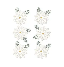 SPELLBINDERS SPELLBINDERS ROSIE'S STUDIO SLEIGH BELLS RING GOLD POINSETTIAS DIMENSIONAL ACETATE STICKERS