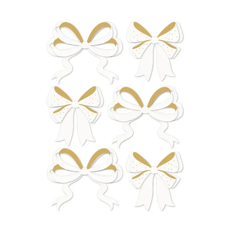 SPELLBINDERS SPELLBINDERS ROSIE'S STUDIO SLEIGH BELLS RING BOWS DIMENSIONAL ACETATE STICKERS