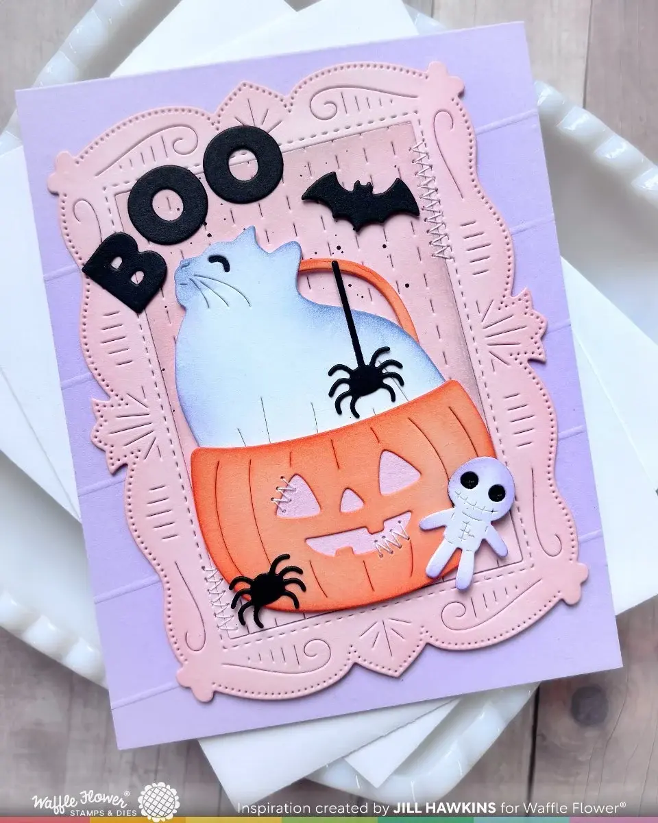 WAFFLE FLOWER WAFFLE FLOWER HAPPY HAUNTING CAT DIE SET
